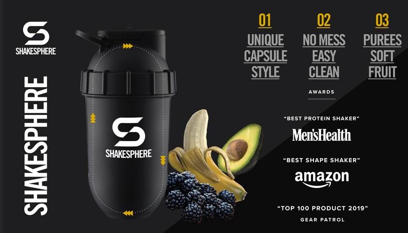 Multi-award winning shaker bottles - ShakeSphere