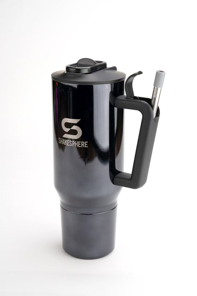 ShakeSphere® Go To Cup – 1000ml Double-Wall Thermal Storage Cup -Mirror Black