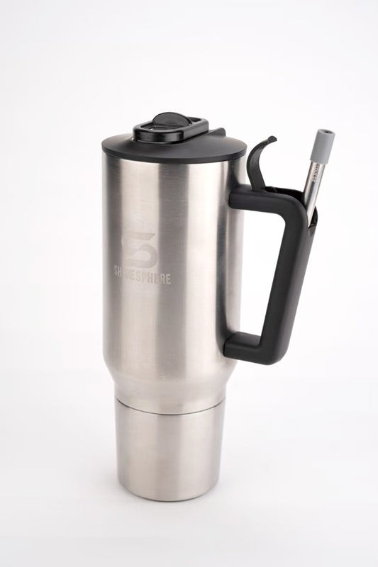 ShakeSphere® Go To Cup – 1000ml Double-Wall Thermal Storage Cup - Steel Original