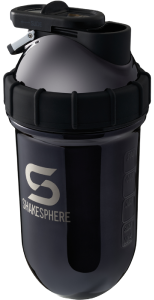 Protein shaker bottle 24.6 Fl Oz Double Wall Steel Mirrored Black
