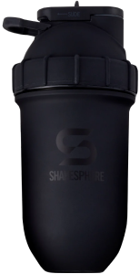 Protein shaker bottle 700mls "Tumbler" Double Wall Steel Matte Black