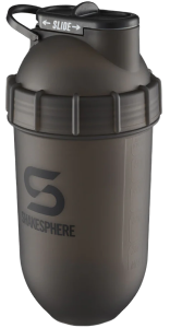 Protein shaker bottle 700mls "Tumbler Original" Frosted Black/Black Logo