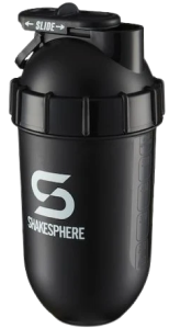 Protein shaker bottle 700mls "Tumbler Original" Glossy Black/White Logo