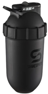 Protein shaker bottle 700mls "Tumbler Original" Matte Black/Black Logo
