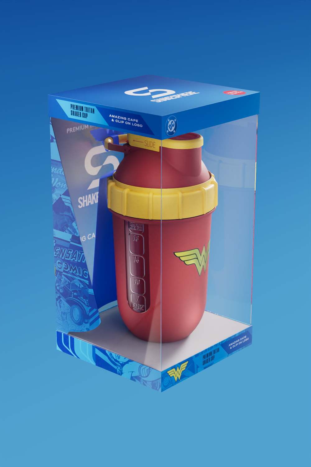 Wonder Woman 700ml Tritan Flip Straw Bottle – Cape Edition