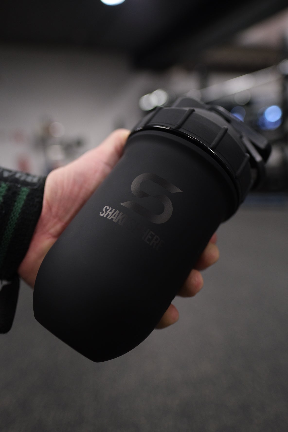 Protein shaker bottle 700mls "Tumbler" Double Wall Steel Matte Black