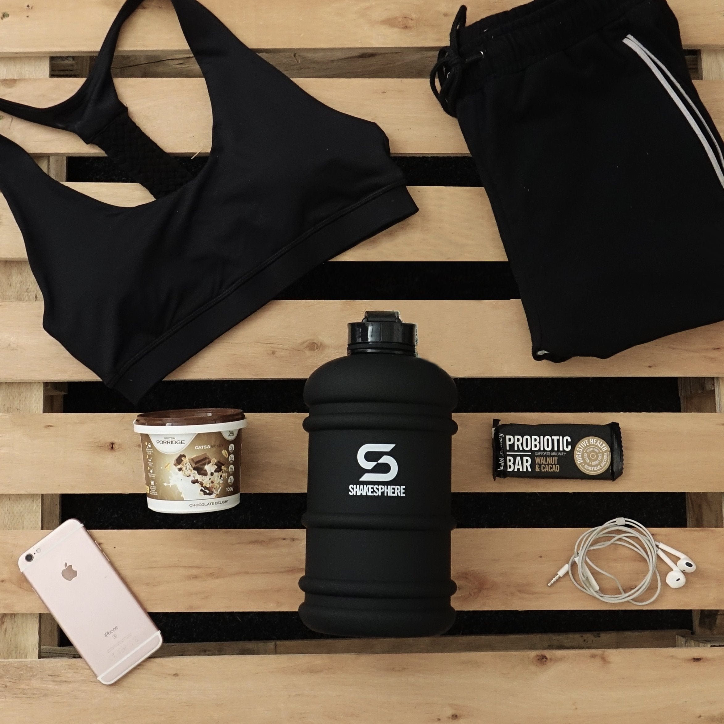 Hydration Jug 1.3L Matte Black/White Logo