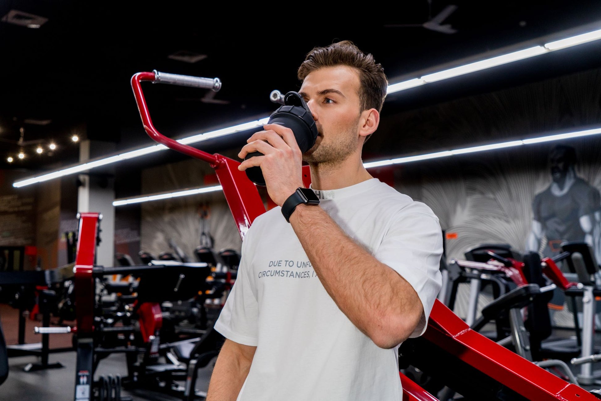 Protein shaker bottle 700mls "Tumbler" Double Wall Steel Matte Black