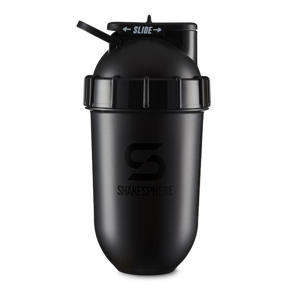 700mls ShakeSphere Tumbler Original Glossy Black/Black Logo - ShakeSphere