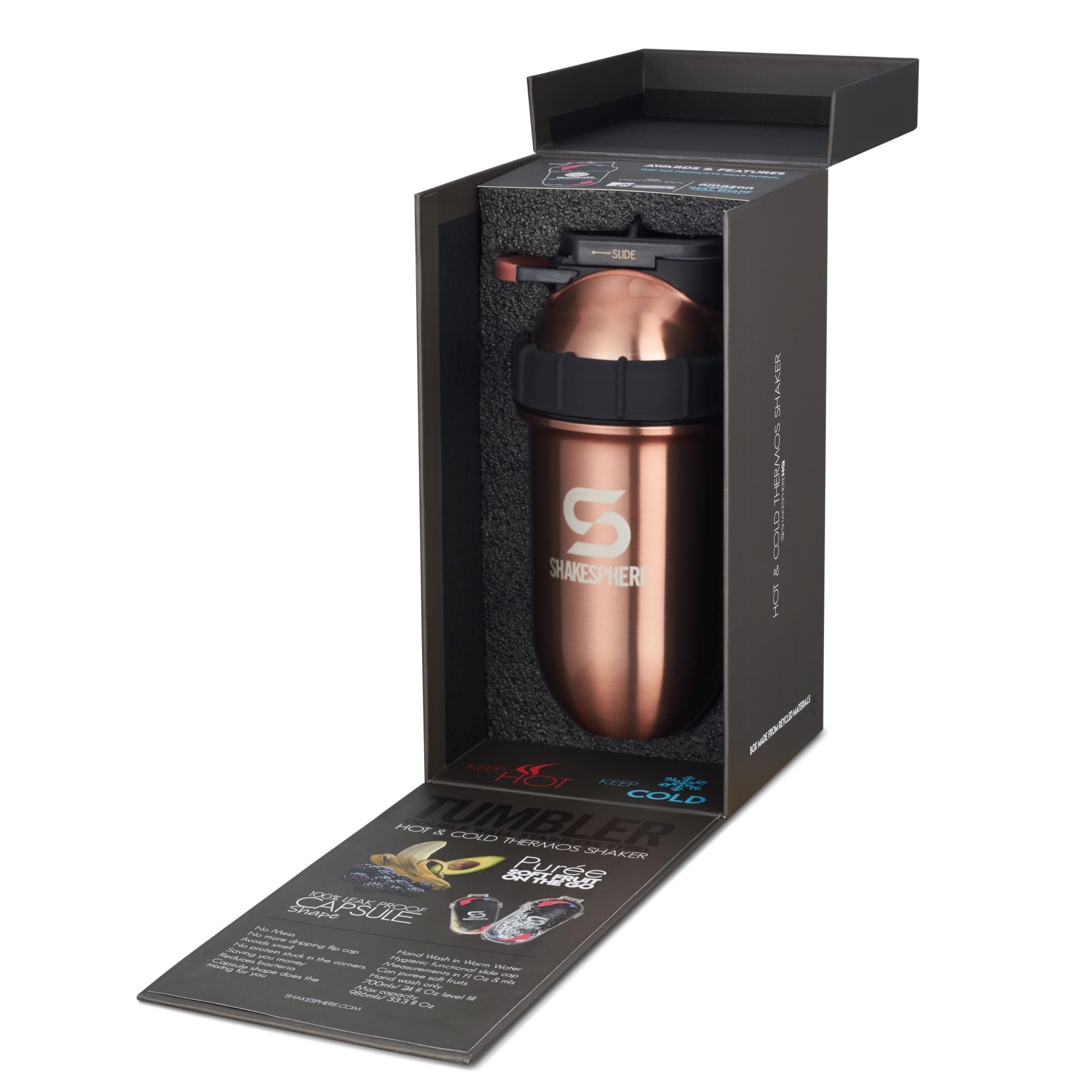 Protein shaker bottle 700mls