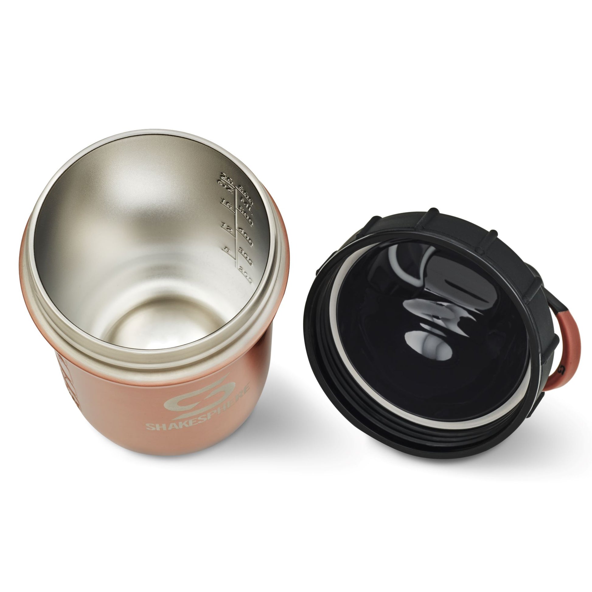 Protein shaker bottle 700mls "Tumbler" Double Wall Steel Copper