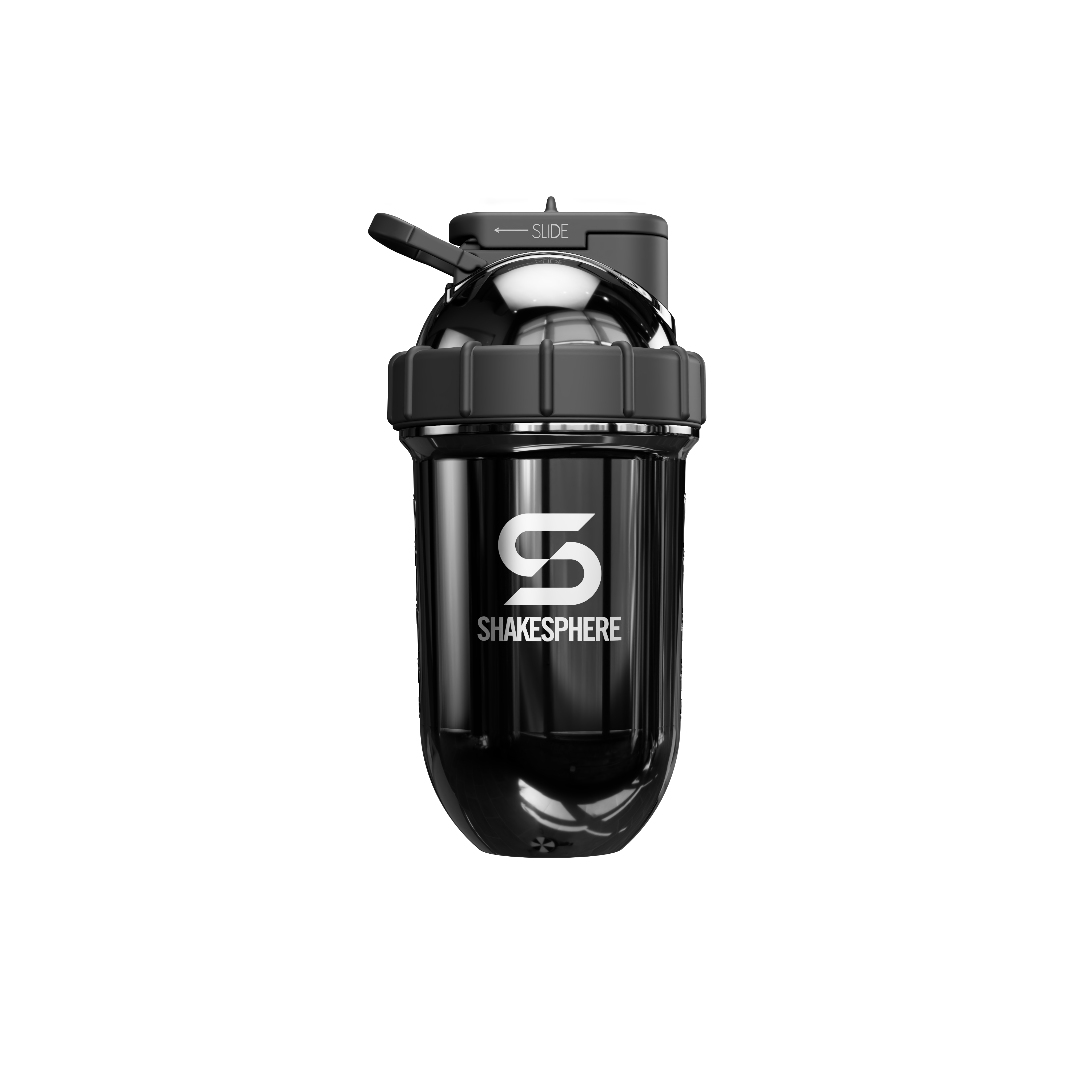 Protein shaker bottle 24.6 Fl Oz Double Wall Steel Mirrored Black