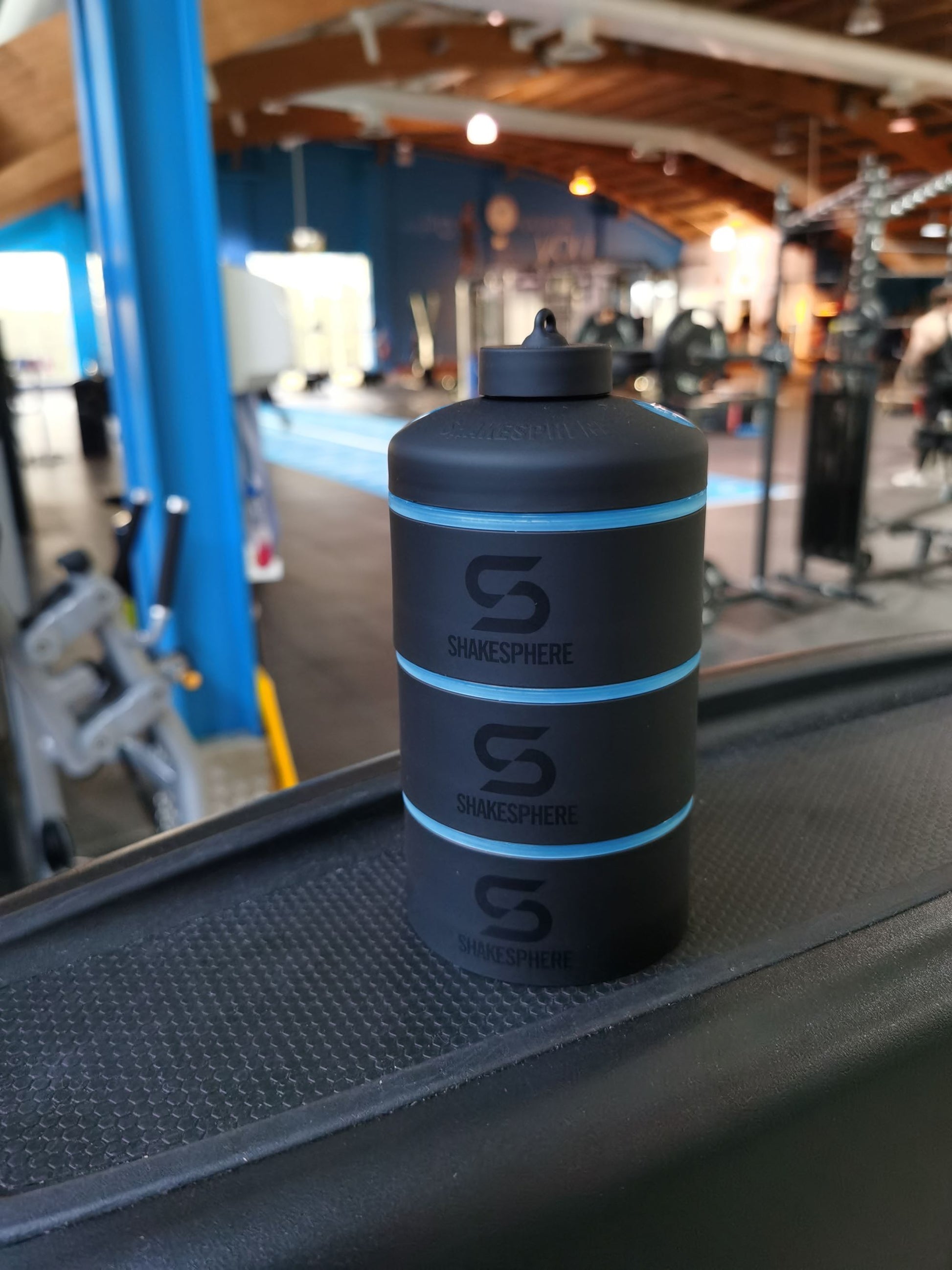 Protein Powder Stackable Storage Container 85g / 3oz, Cyan Blue