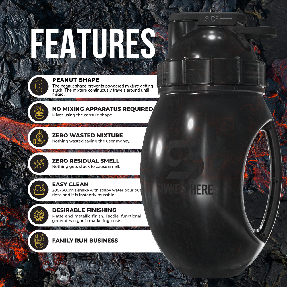ShakeSphere Mixer Jug 1.3l Clear Black
