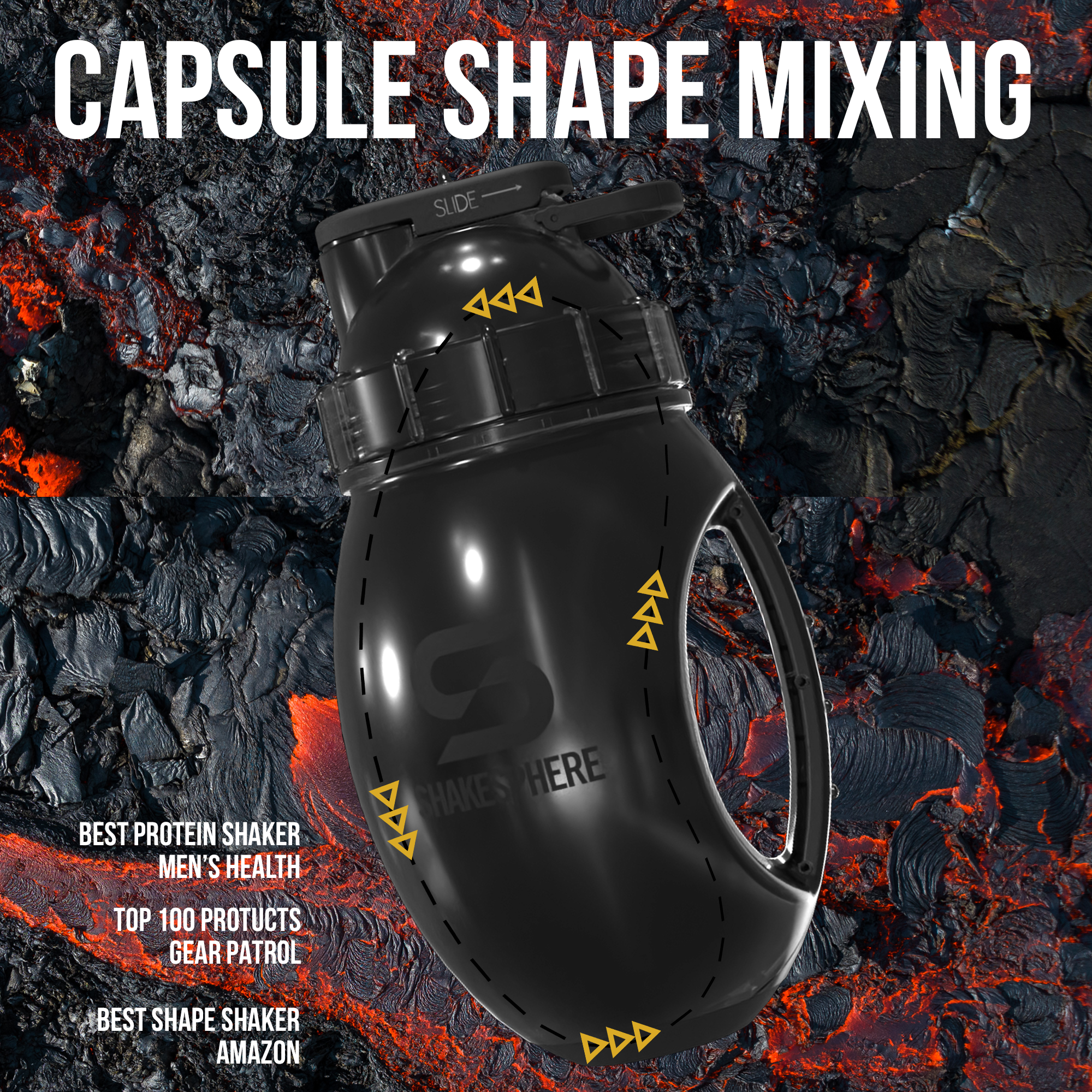 ShakeSphere Mixer Jug 1.3l Clear Black