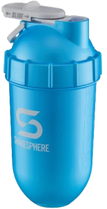 Protein shaker bottle 700mls "Tumbler Original" Metallic Cyan/White Logo