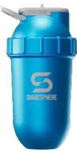 Protein shaker bottle 700mls "Tumbler Original" Metallic Cyan/White Logo