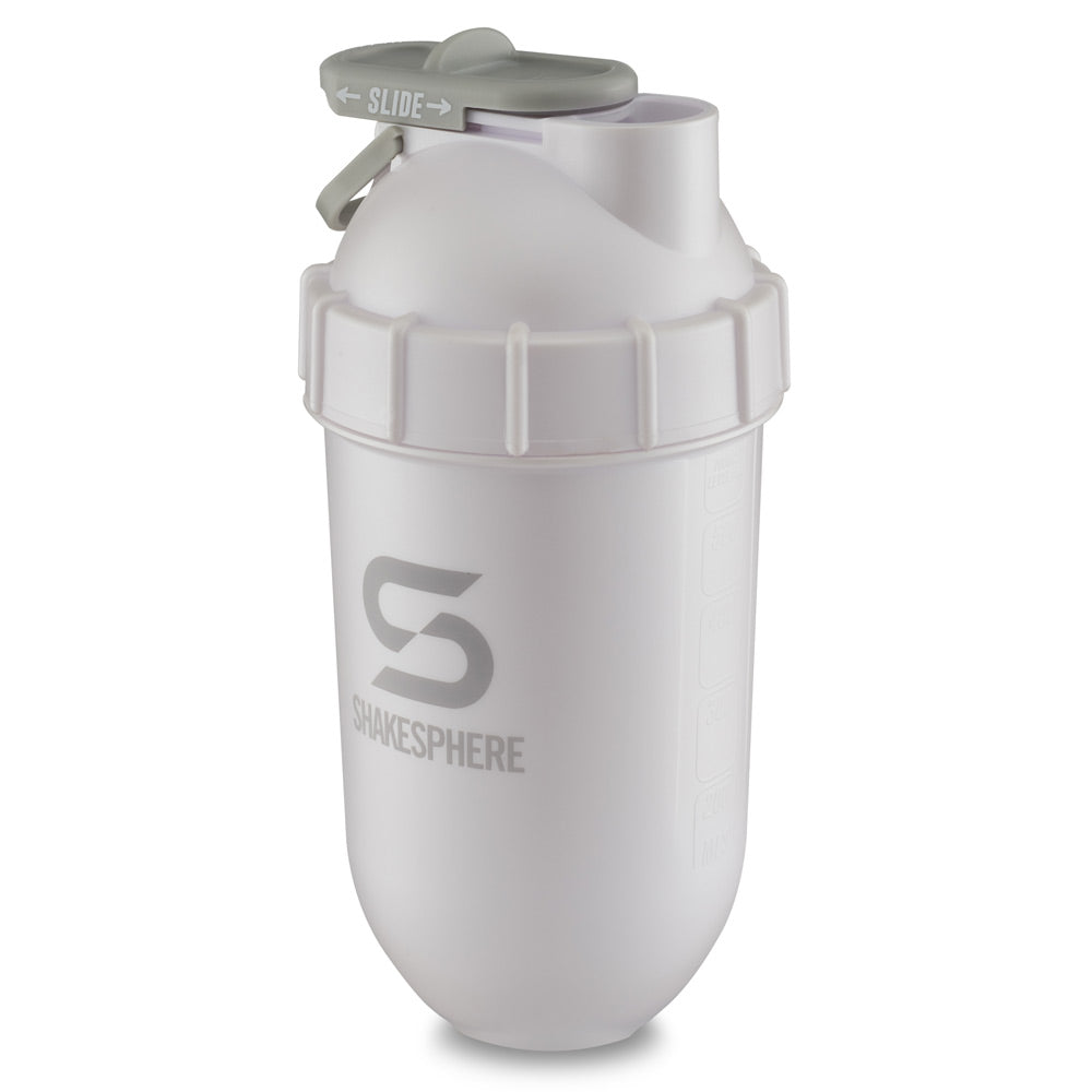 Protein shaker bottle 700mls "Tumbler" Original Pearl White/Grey Logo