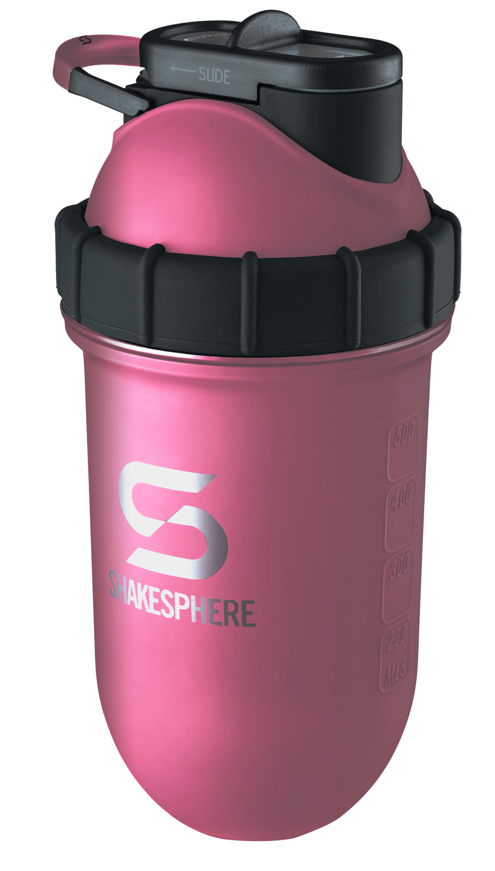 Protein shaker bottle 700mls "Tumbler" Double Wall Steel Rose Gold Black