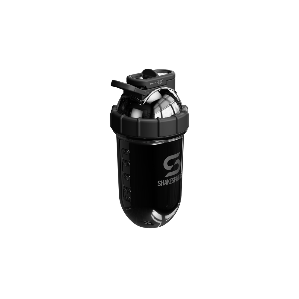 Protein shaker bottle 24.6 Fl Oz Double Wall Steel Mirrored Black