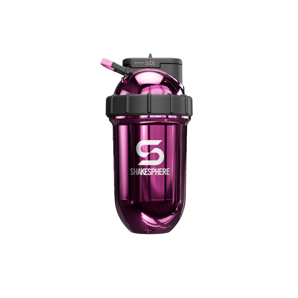 Protein shaker bottle 24.6 Fl Oz Double Wall Steel Mirrored Pink