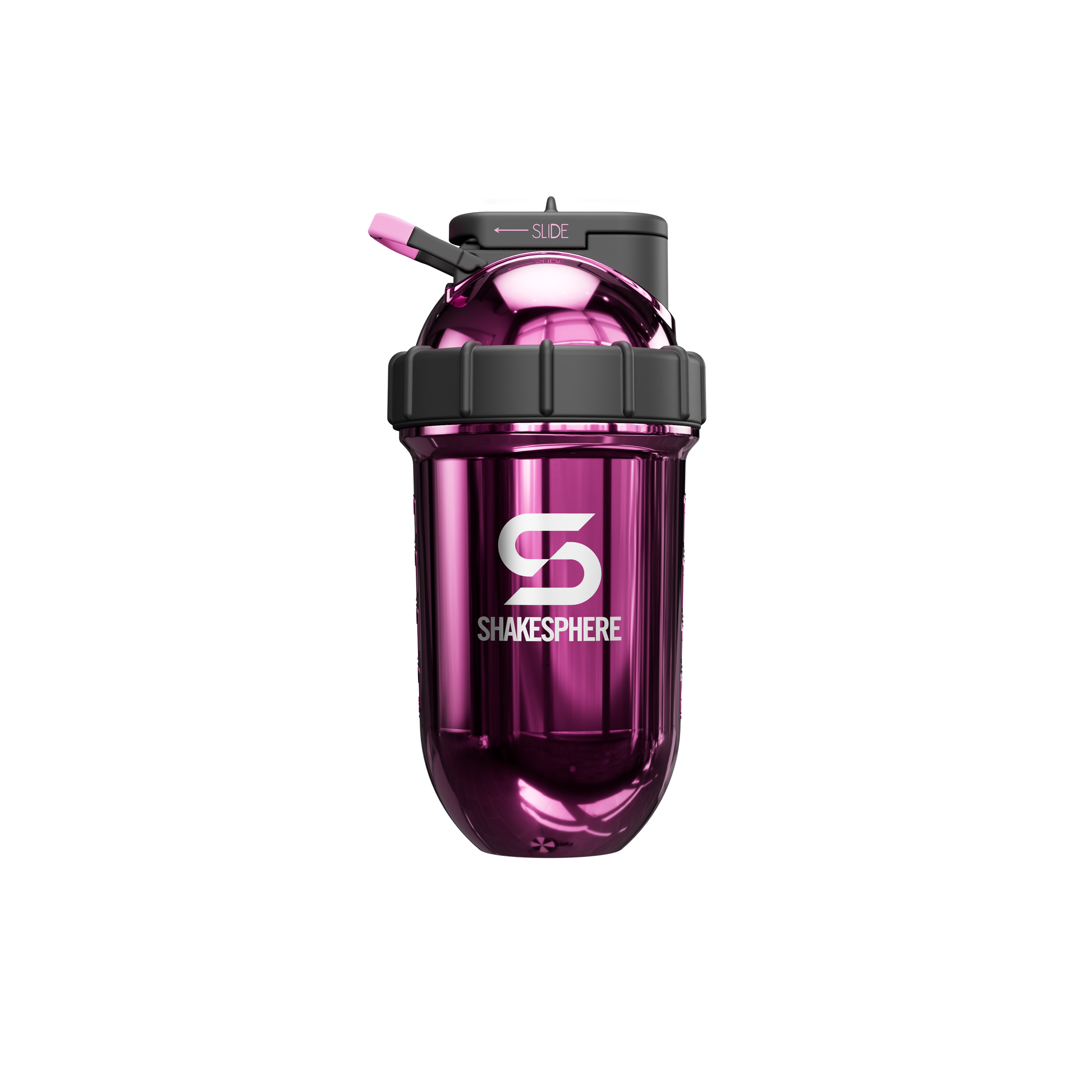 Protein shaker bottle 24.6 Fl Oz Double Wall Steel Mirrored Pink