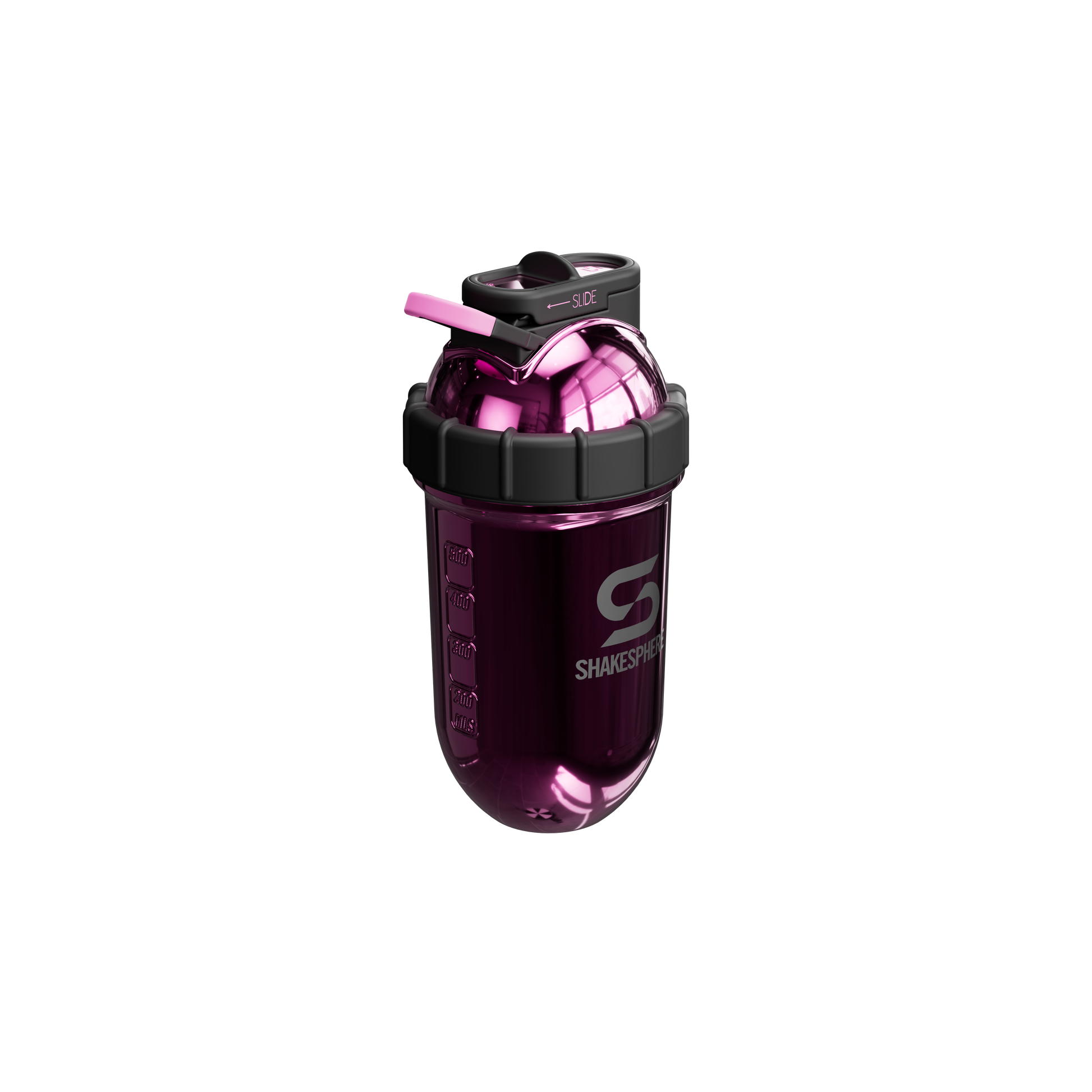 Protein shaker bottle 24.6 Fl Oz Double Wall Steel Mirrored Pink