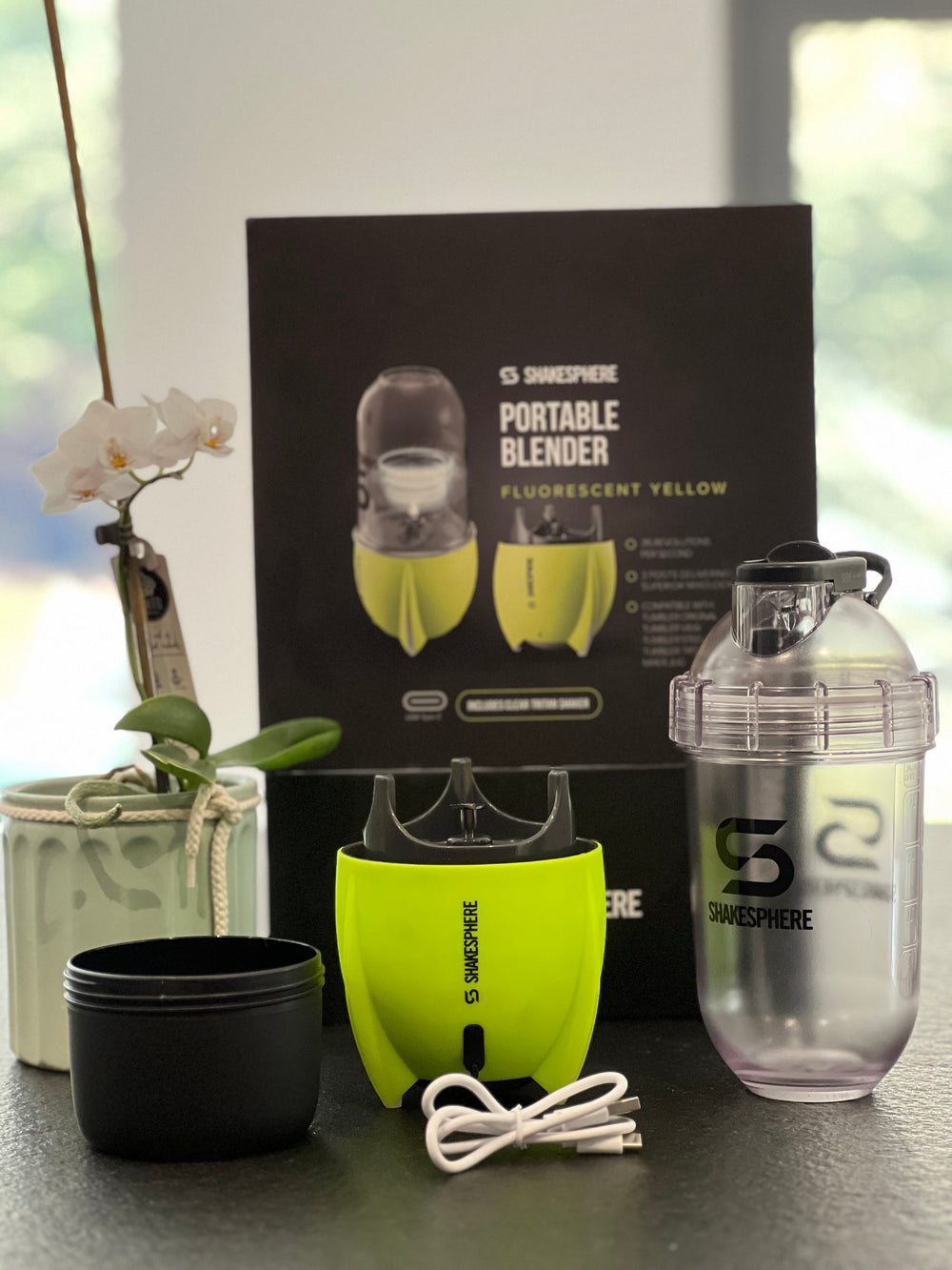 Portable Blender E-Lid Fluorescent Yellow