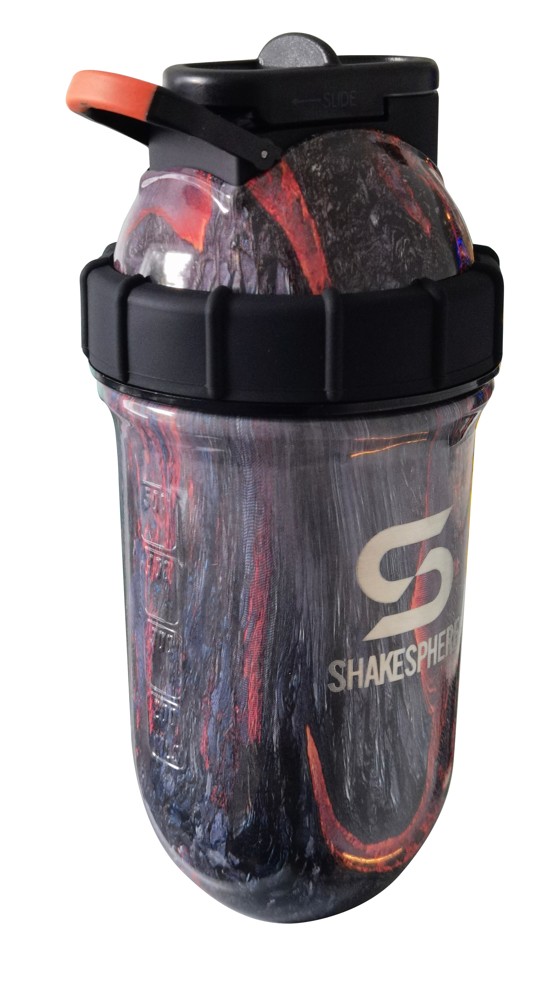 Protein shaker bottle 700mls "Tumbler" Double Wall Steel Lava