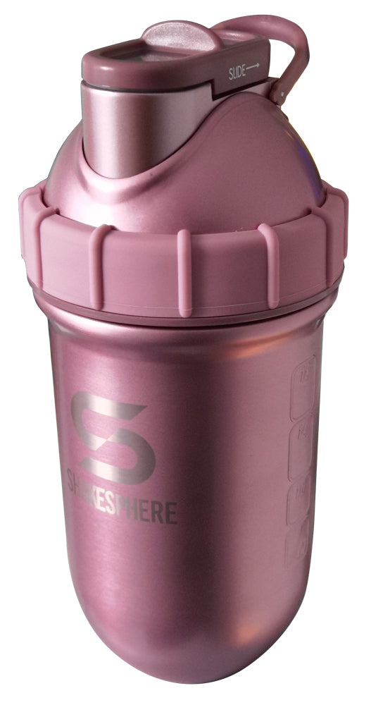 Protein shaker bottle 700mls "Tumbler" Double Wall Steel Rose Gold